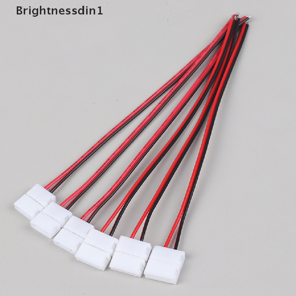 [Brightnessdin1] 10pcs 2pin Daya 8mm 10mm Strip LED Lampu Konektor Klip Sambungan Untuk Butik SMD