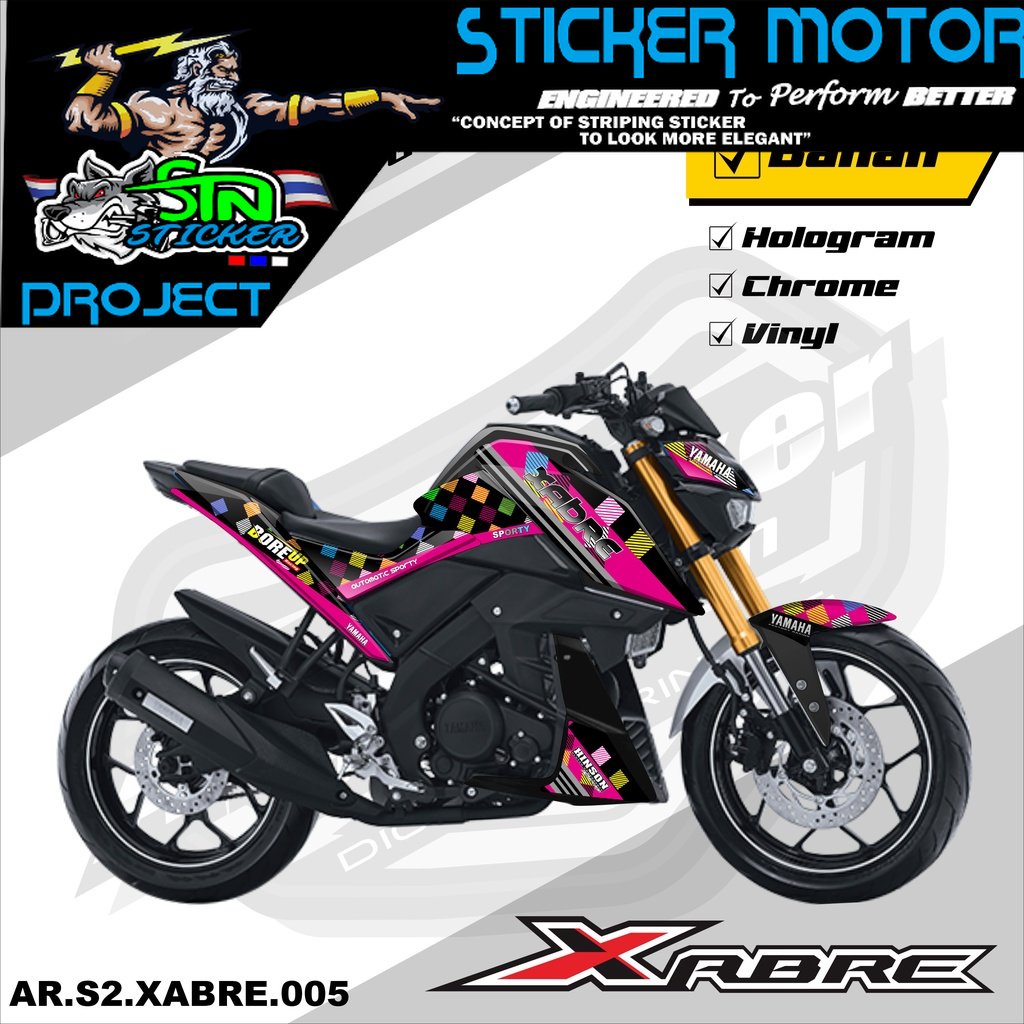 Xabre Stiker Striping XABRE - Stiker Motor Yamaha Xabre List Variasi Hologram AR.S2 05