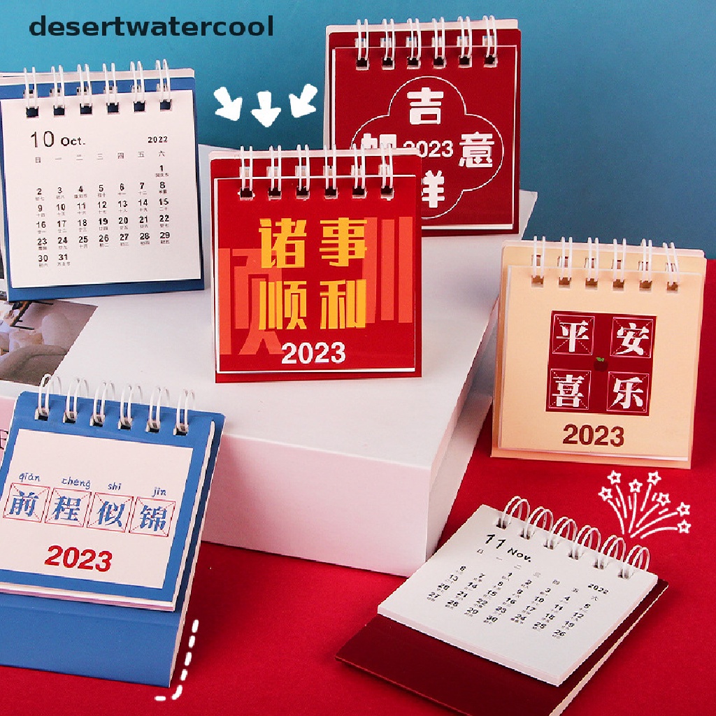 Deid 2023kalender Meja Menebal Kalender Meja Desain Koil Buat Jadwal Tahan Lama2023Kalender Kertas Desktop Mini Simple Martijn