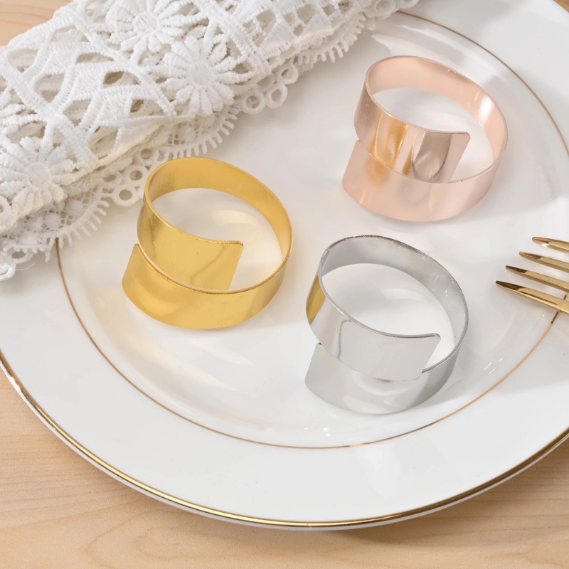 Cincin Serbet Bahan Metal Alloy Untuk Dekorasi Meja Pernikahan/Towel Rings Napkin Holder Dinner Table Decor