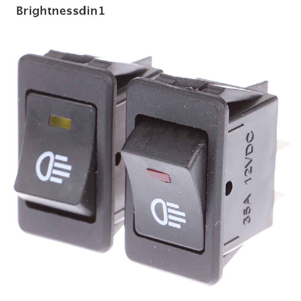 [Brightnessdin1] 2posisi 4pin LED 12V 35A Mobil Refitg Fog Lamp Switch Butik