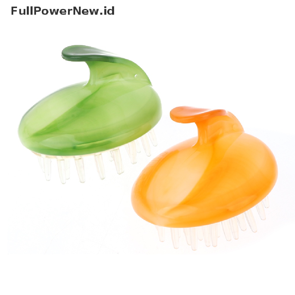 Power Silicone Massager Sikat Kulit Kepala Shampoo Pijat Sisir Shower Head Alat Cuci Rambut ID