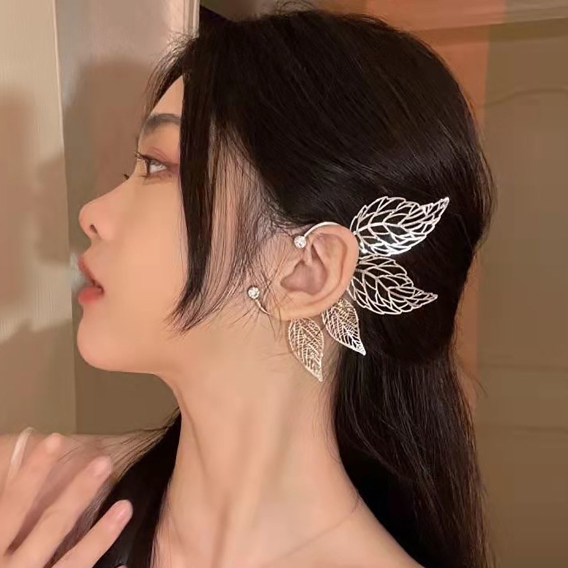 [AYBX] 1pc Wanita Chic Sebelas Manset Telinga Daun Maple Peri Anting Klip Untuk Perempuan Pernikahan Ear Cuff