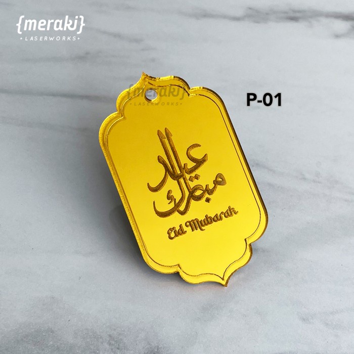 

Gantungan Hang tag Idul Fitri Acrylic Hiasan Hampers Parcel Lebaran