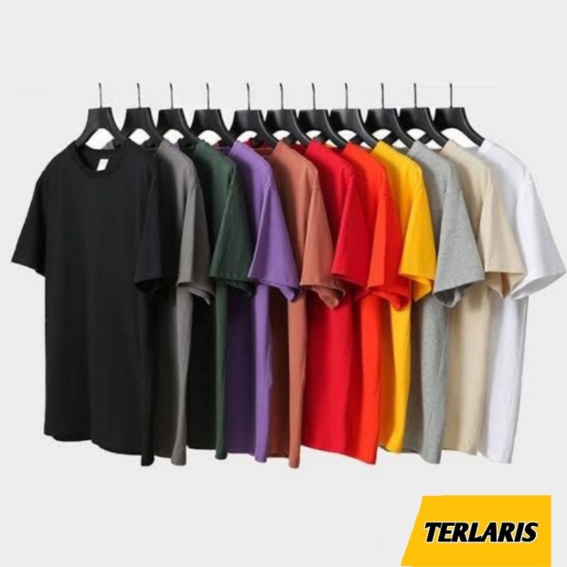 {Promo Termurah} KAOS POLOS/OBLONG Pe 24s soft Pria/Wanita IH