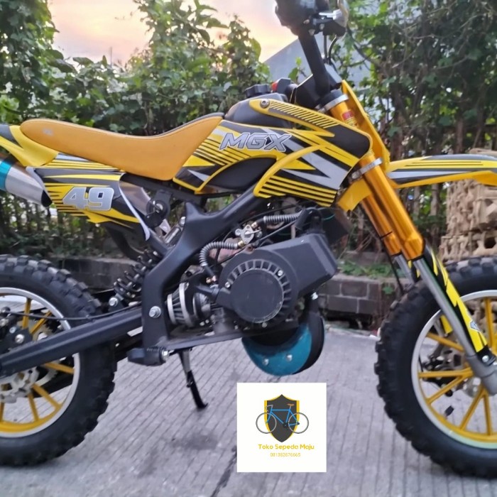 Terlaris Motor Bensin Mini Trail Anak Pcmoto Mgx D7-05 Doble Stater 50Cc