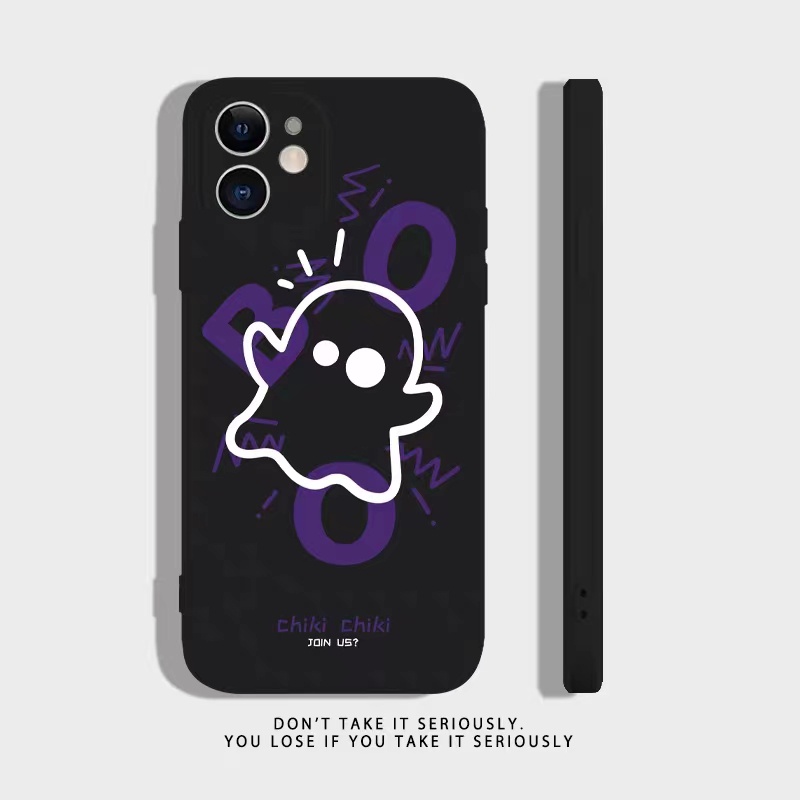 IPHONE Ins Pola Hantu Cocok Untuk Iphone14 14pro 14plus 13 13pro 13prm iPhone12 7Plus 8Plus Xr XS 13 Pro Max Empat Sudut Casing Ponsel Tahan Guncangan