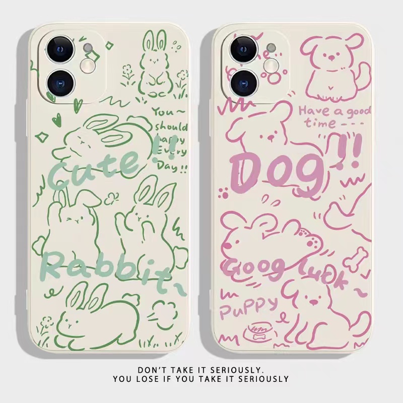 IPHONE Ins Pola Graffiti Cocok Untuk Iphone14 14pro 14plus 13 13pro 13prm iPhone12 7Plus 8Plus Xr XS 13 Pro Max Empat Sudut Casing Ponsel Tahan Guncangan