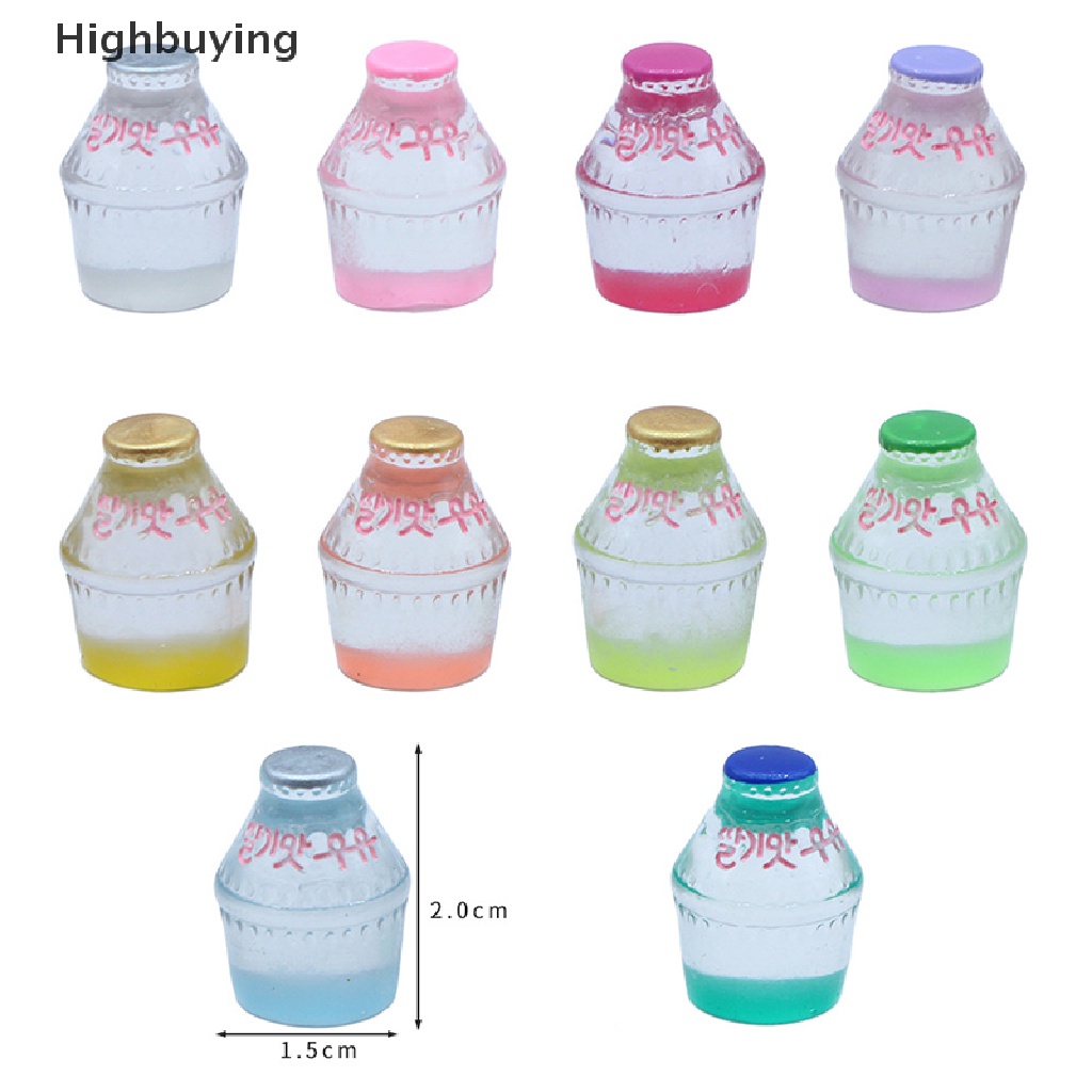 Hbid 10Pcs Bercahaya Tembus Botol Mini DIY Perhiasan Tiga Dimensi Kreatif Botol Resin Ornamen Glory