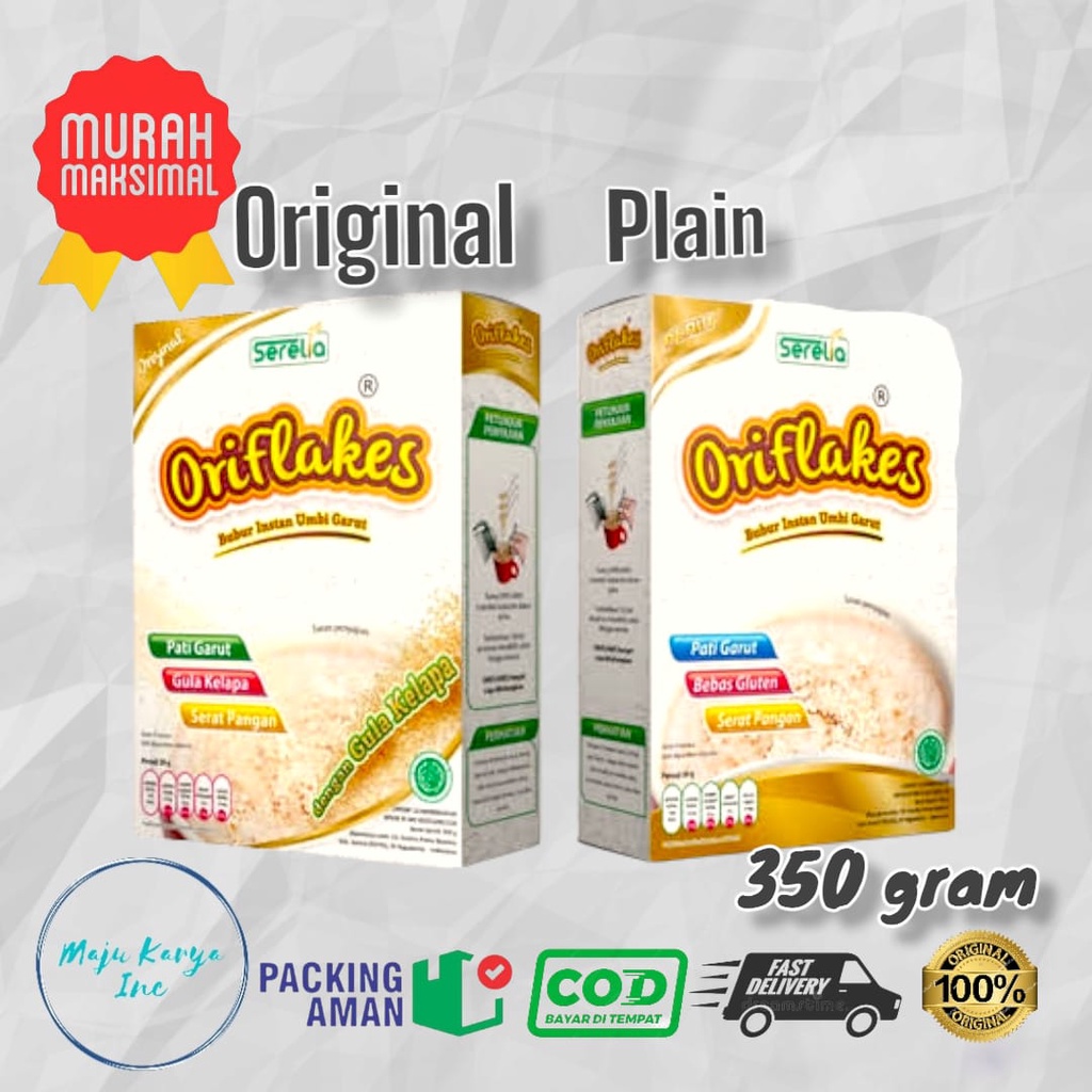 Oriflakes Sereal Umbi Garut Original  Solusi Asam Lambung Maag 350 Grm