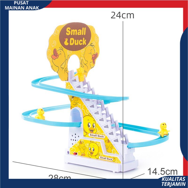 Mainan Track Tangga Berjalan Bebek / Penguin Memanjat Dengan Musik BerLampu Mainan Bayi Edukasi Anak