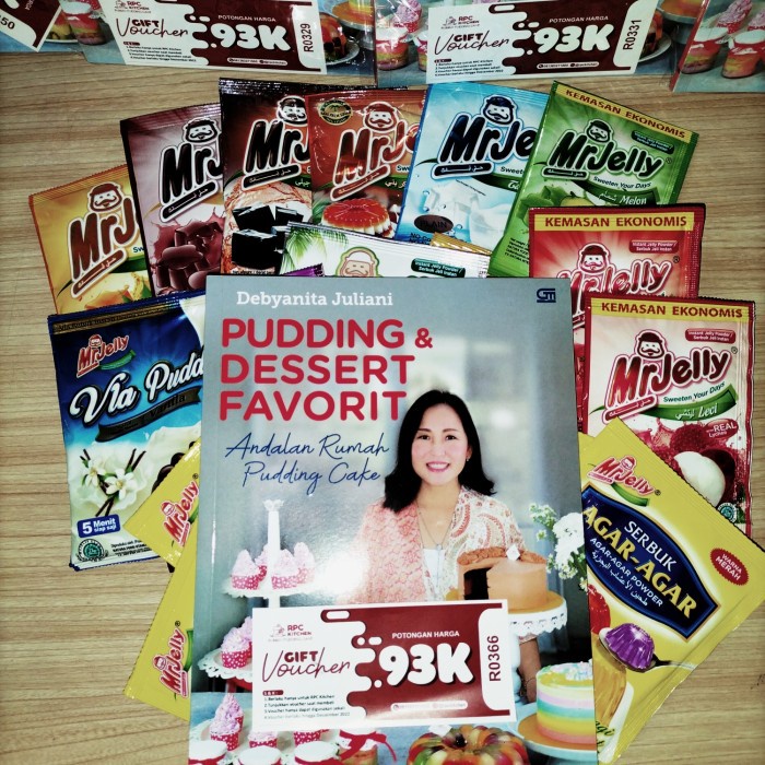 

Buku resep pudding Bu Deby RPC free voucher kelas dan produk mrjelly