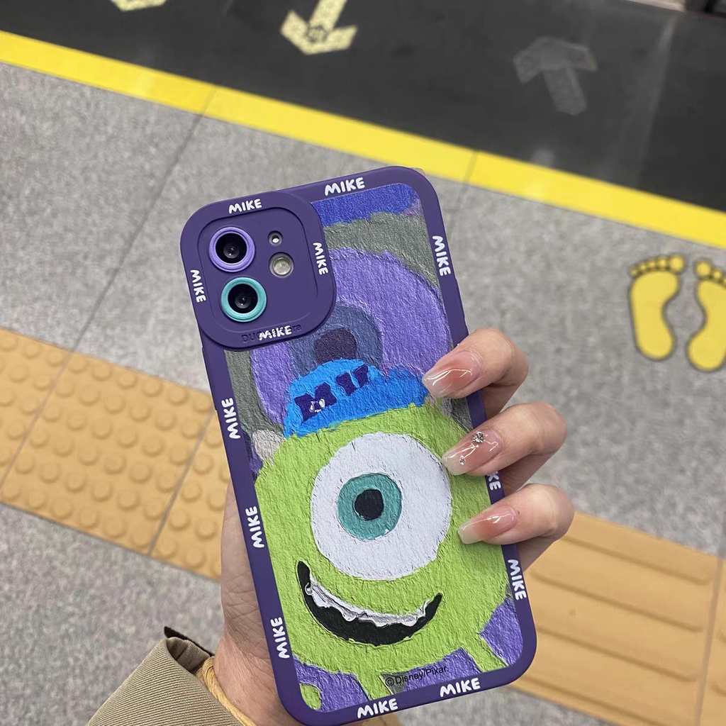 IPHONE Ins Animasi Lukisan Minyak Cocok Untuk Iphone14 14pro 14plus 13 13pro 13prm iPhone12 7Plus 8Plus Xr XS 13 Pro Max Empat Sudut Casing Ponsel Tahan Guncangan