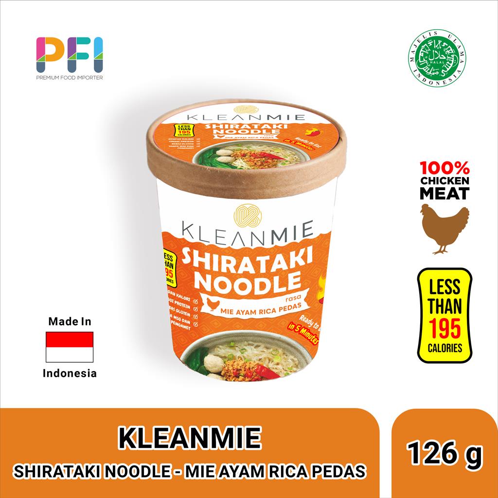 

Kleanmie Shirataki Noodle Mie Ayam Rica Pedas 126g