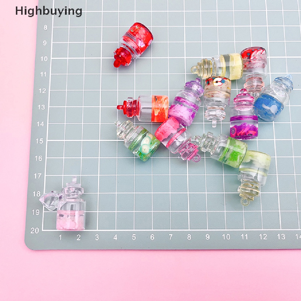 Hbid 1/5Pcs Angka Bercahaya Mini Berharap Botol Miniatur Mainan Taman Rumah Boneka Dekorasi DIY Ornamen Aksesoris Glory