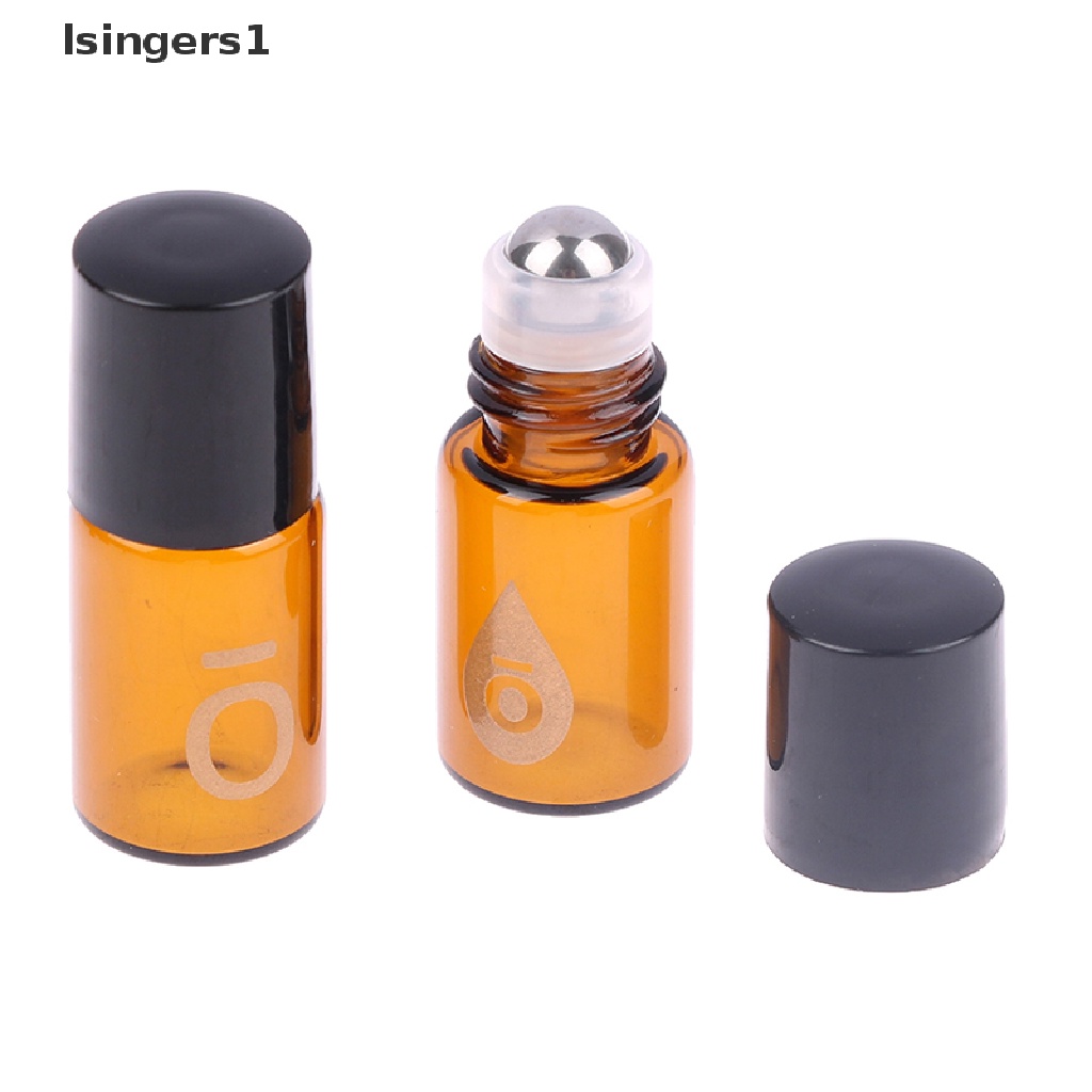 [lsingers1] 5pcs 2ml Botol Kaca Roll on Roller Metal Ball Bottles Butik