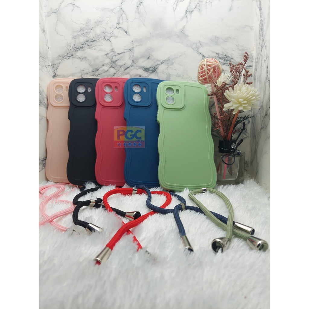 CASE LIQUID CURLY + TALI ( VIVO Y15S / Y01 / Y15A ) SILIKON HP TERBARU 2023 - PGC MALL