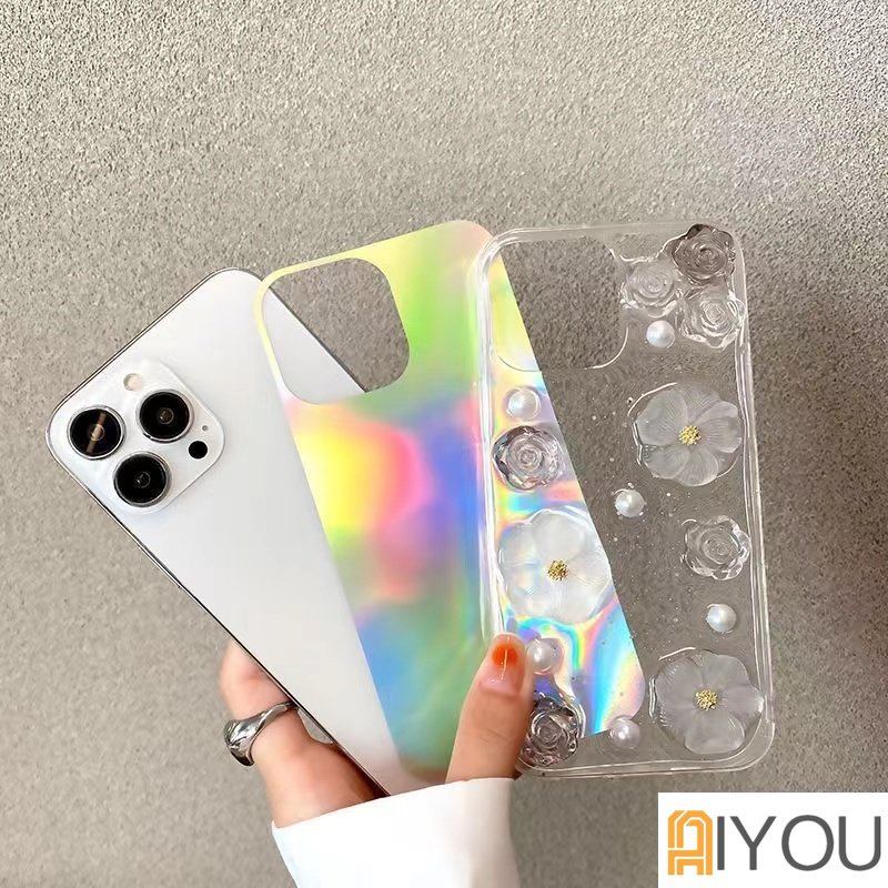 Casing 3D Bunga Mutiara Untuk Iphone14 13 12 Pro Max7 8 Plus Casing Ponsel Untuk iphone 11xr X XS Max SE Soft Back Cover