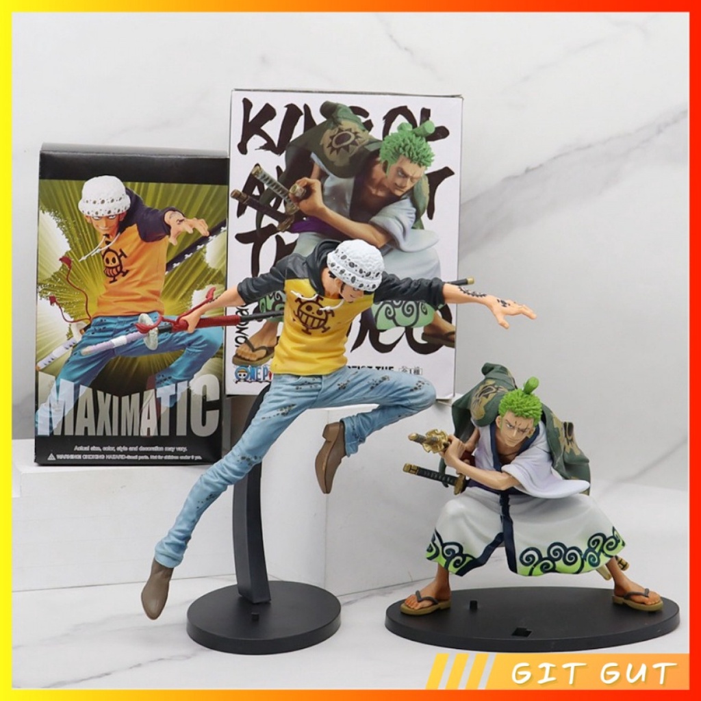 Action Figure One Piece Roronoa Zoro Trafalgar Law Battle Stance Pose