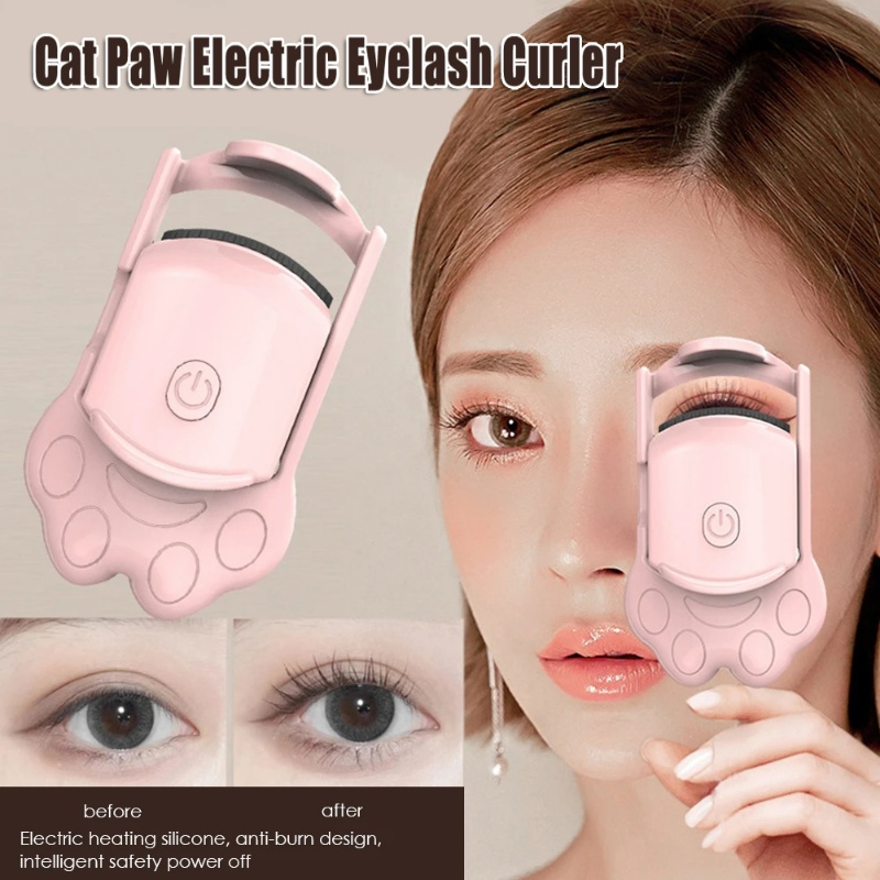 Profesional Tahan Lama Curled Eye Alat Kosmetik Portabel Kontrol Suhu Yang Cepat Panas Penjepit Bulu Mata Mini Cakar Kucing Elektrik Penjepit Bulu Mata USB Rechargeable