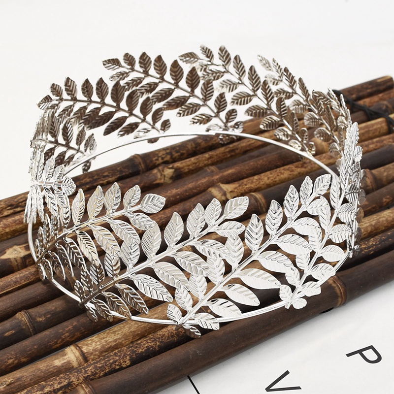 Bando Daun Pengantin Baroque Gold Leaves Hollow Hairband Alloy Headband Untuk Wanita Pernikahan