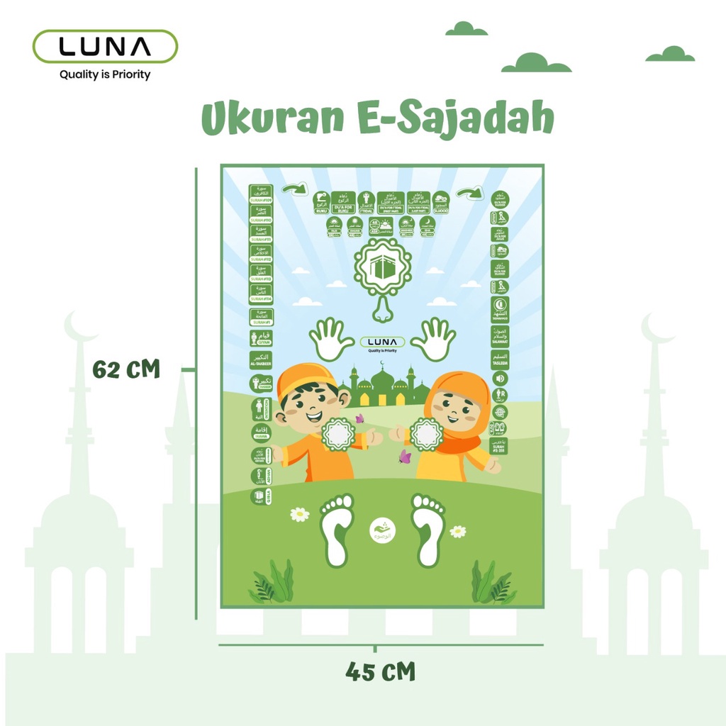 Luna Life E Sajadah / Smart Sajadah Elektronik Untuk Edukasi Belajar Anak Sholat / ESajadah Anak-Anak