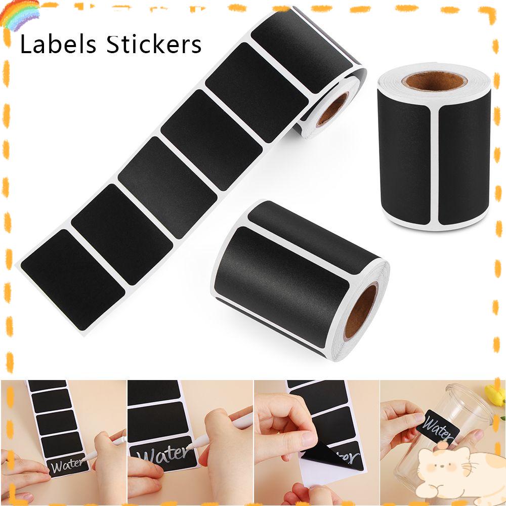 Solighter 120pcs/roll Label Stiker Dapur Selai Toples Bumbu Blackboard Label