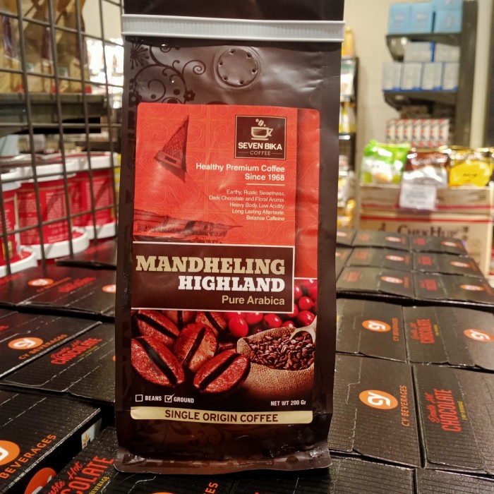 

Seven Bika Mandheling Highland Pure Arabica Ground Coffee 200gr - Kopi