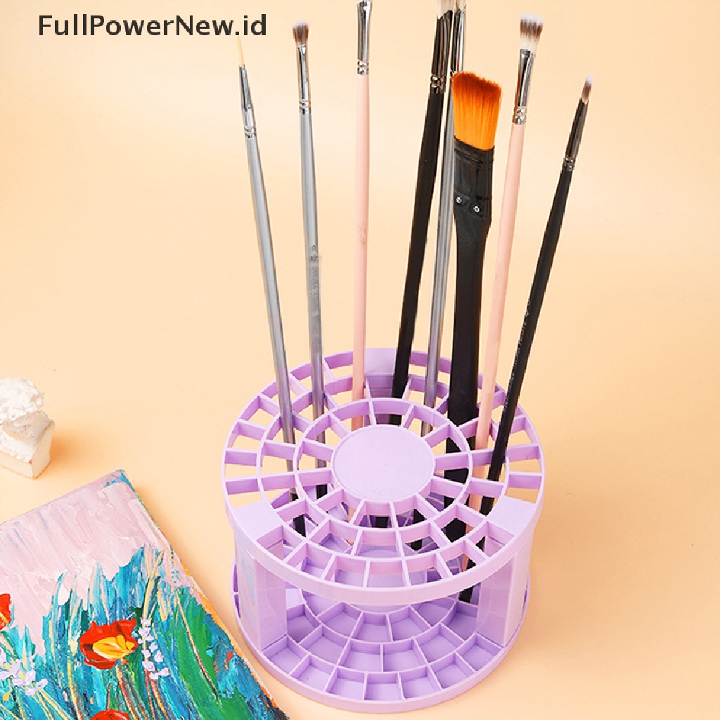 Power Makeup Brushes Storage Kapasitas Besar Tempat Kuas Kosmetik Air-Dry Stand Rack ID