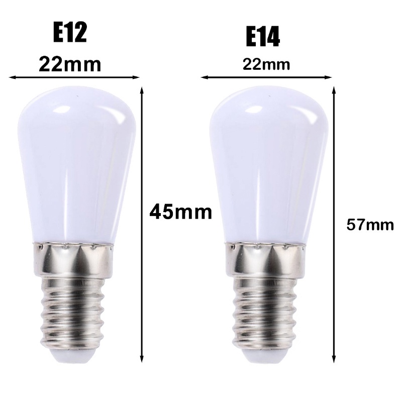 Mini E12 Lampu LED Bohlam Dapat Diganti Bohlam Sekrup Bohlam Cahaya Putih Hangat Super Terang Lampu Hemat Daya Rumah Tangga Untuk Rumah Kulkas Lemari Pencahayaan