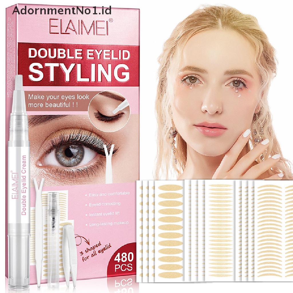 [AdornmentNo1] 480pcs Invisible Double Eyelid Tape Self-Adhesive Sticky Strip Pengangkat Mata Besar [ID]