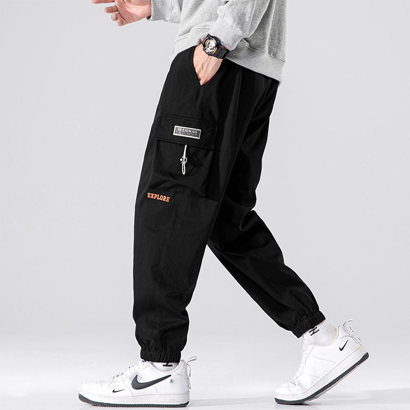 Celana Pria Celana Panjang Olahraga Multi-saku Overall Casual Sporty Fashion Pants