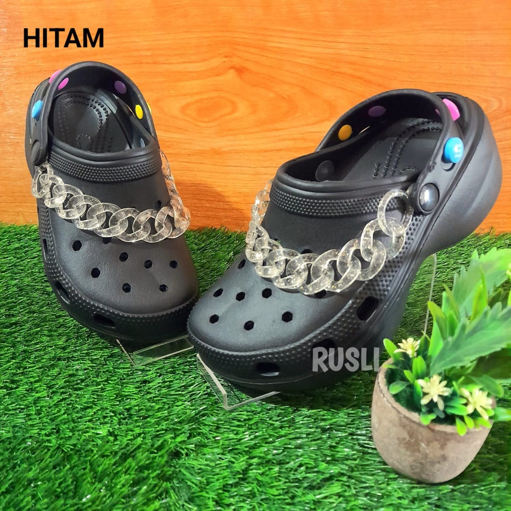 (COD) Sandal Bakpao Fuji Tinggi Import Motif Rantai Balance 6074