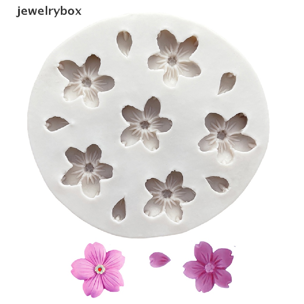 [jewelrybox] 1pc 6lubang Bunga Sakura Cetakan Silikon Gula Coklat DIY Decorag Tools Boutique