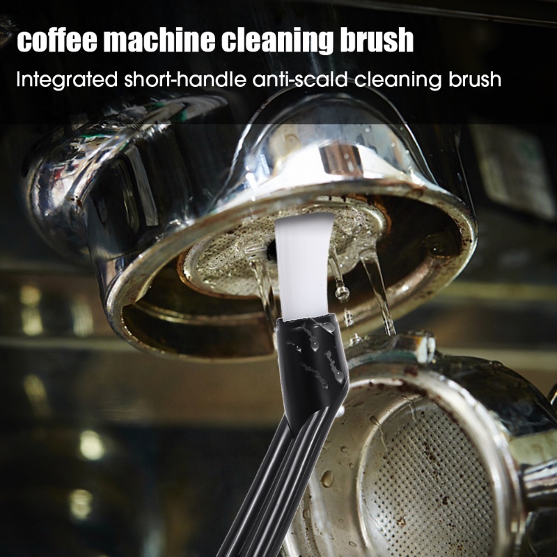 1pc Sikat Pembersih Mesin Kopi/Gagang Plastik Kopi Sikat Pembersih Bulu Elastis Tinggi Cleaner Tools