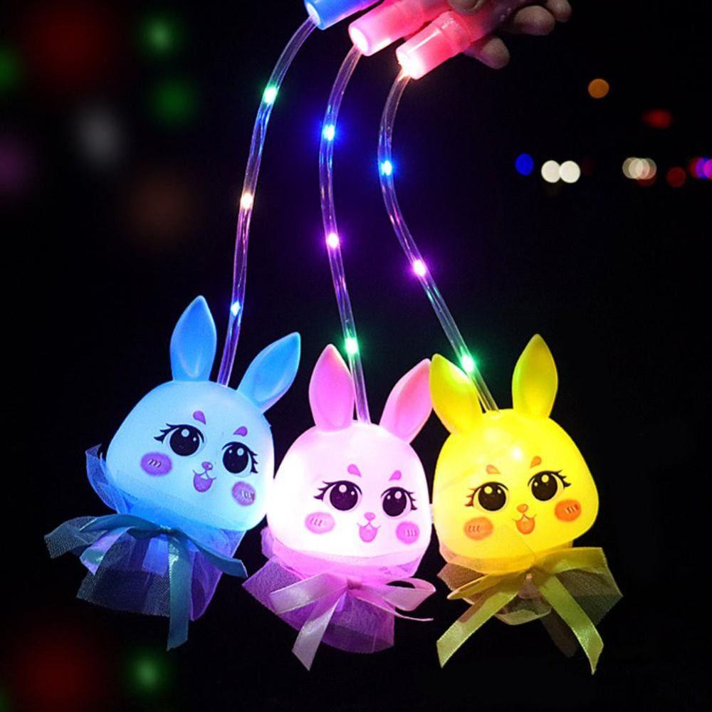 Fishstick Luminous Lantern Mainan Permainan Hadiah Masa Kecil Klasik Hiburan Hadiah Home Decor Entertainment Alat Untuk Mainan Anak Lentera Portabel Lentera Kelinci Bercahaya