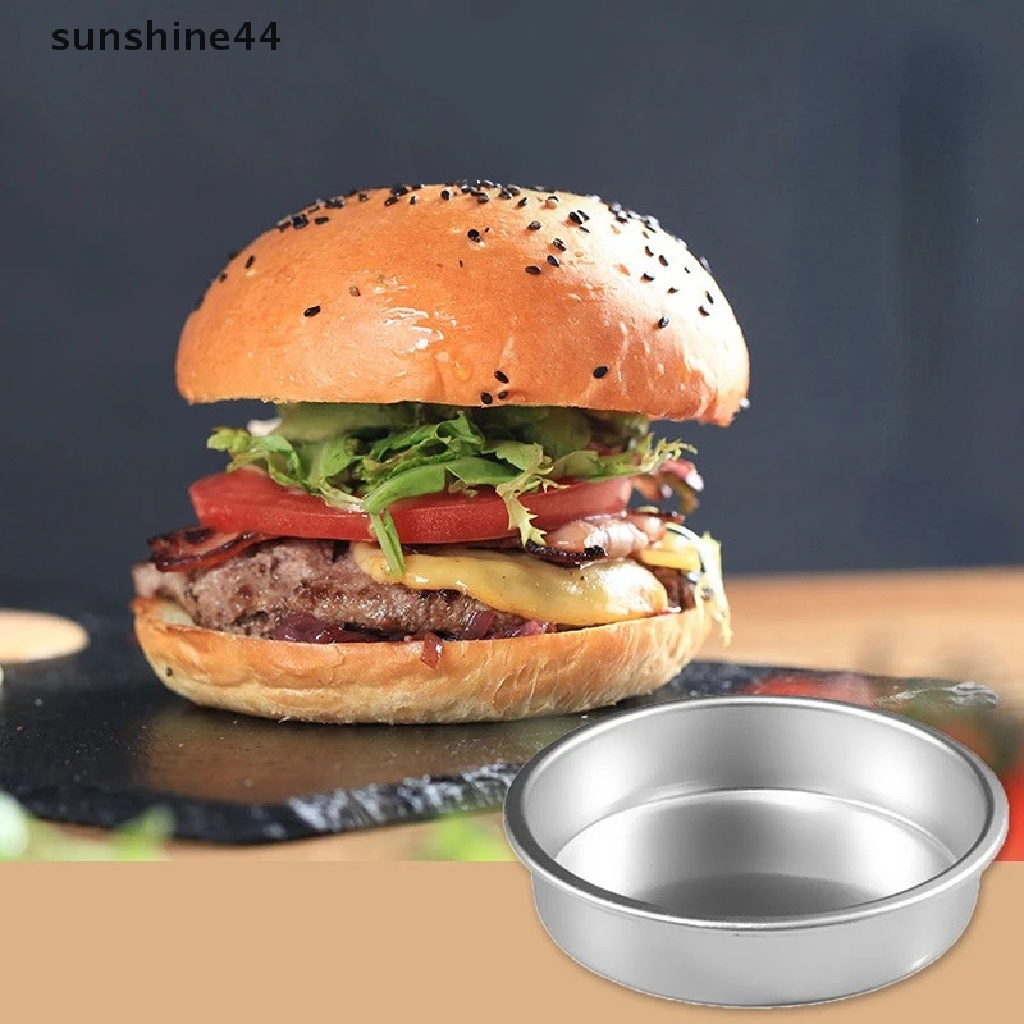 Sunshine 1Pc 4 Inch Aluminum Alloy Round Cake Plate DIY Food Oven Big Cake Bread Mold ID