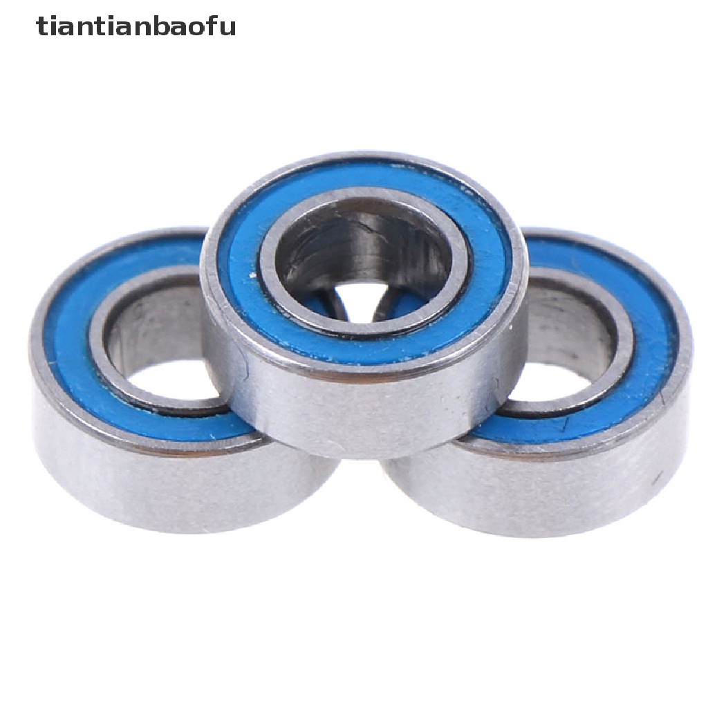 [tiantianbaofu] 5pcs Biru 4 * 8 * 3mm MR84RS MR84-2RS 4x8x3mm Karet sealed ball Bearing Butik