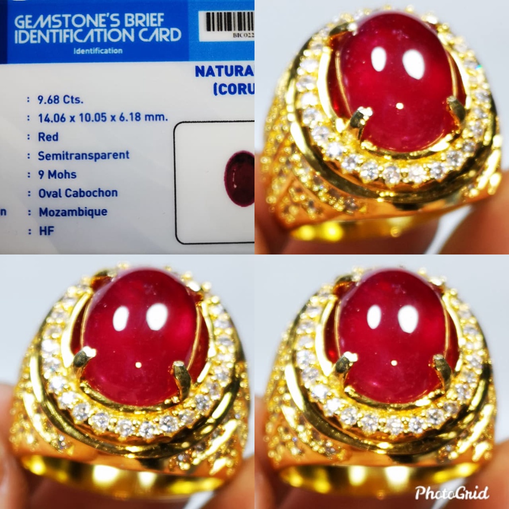 Natural Batu Permata Red Ruby Pigeon Beserta Memo Acc Lab