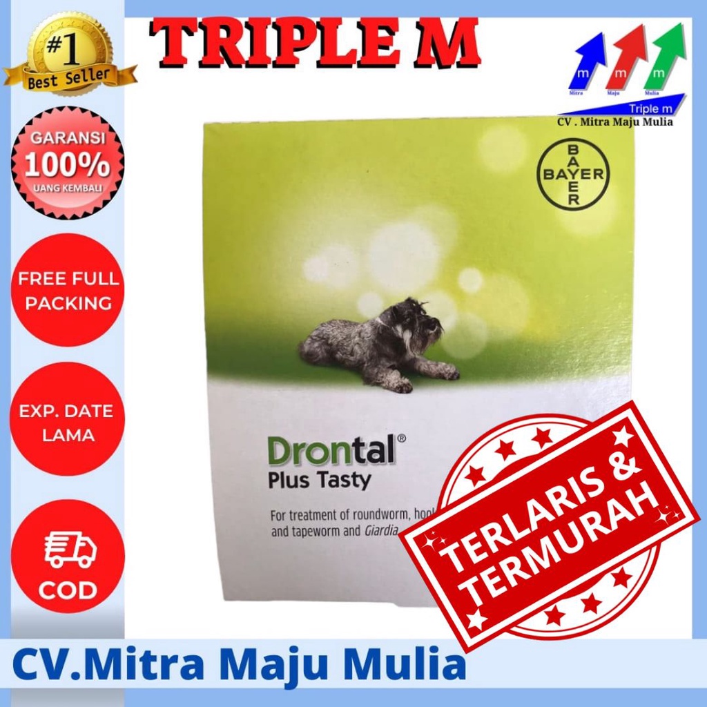 Drontal dog / drontal plus tasty / obat cacing anjing / obat cacing drontal