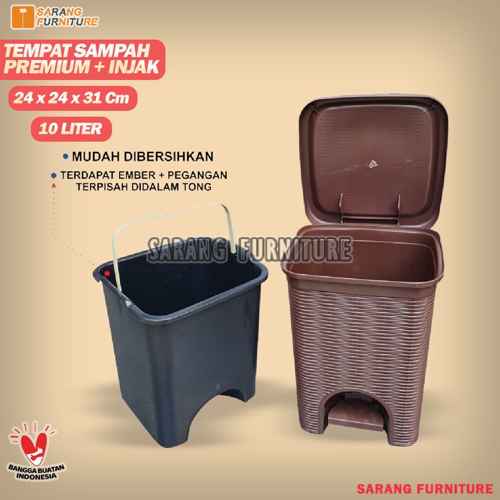 Tempat Sampah Tong Sampah Injak Tempat Sampah Tabitha Original Dust Bin 10 Liter Tong Sampah Murah