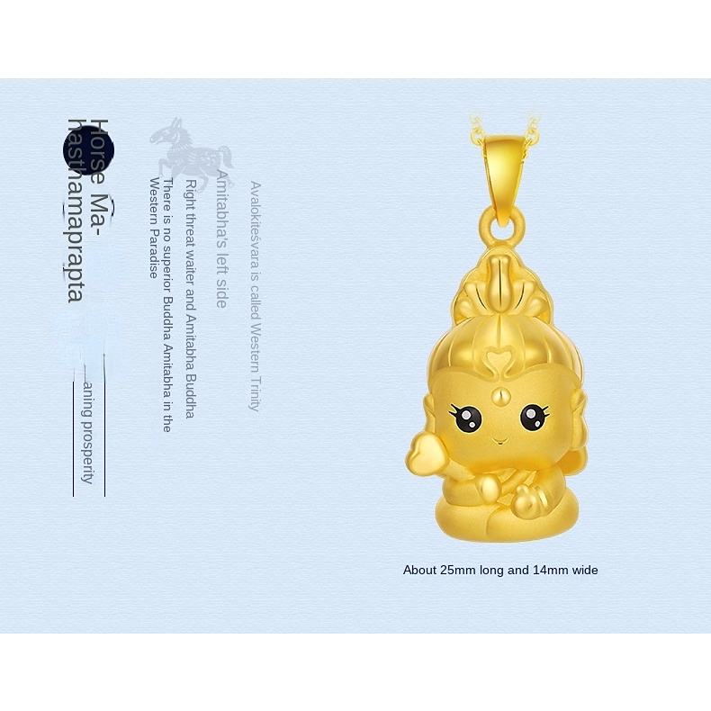 Goldkingdom Aksesoris Perhiasan Fashion Ready Stock Delapan Liontin Buddha Wali, 12bh Buddha Honmei, Buddha Emas Kecil Mini