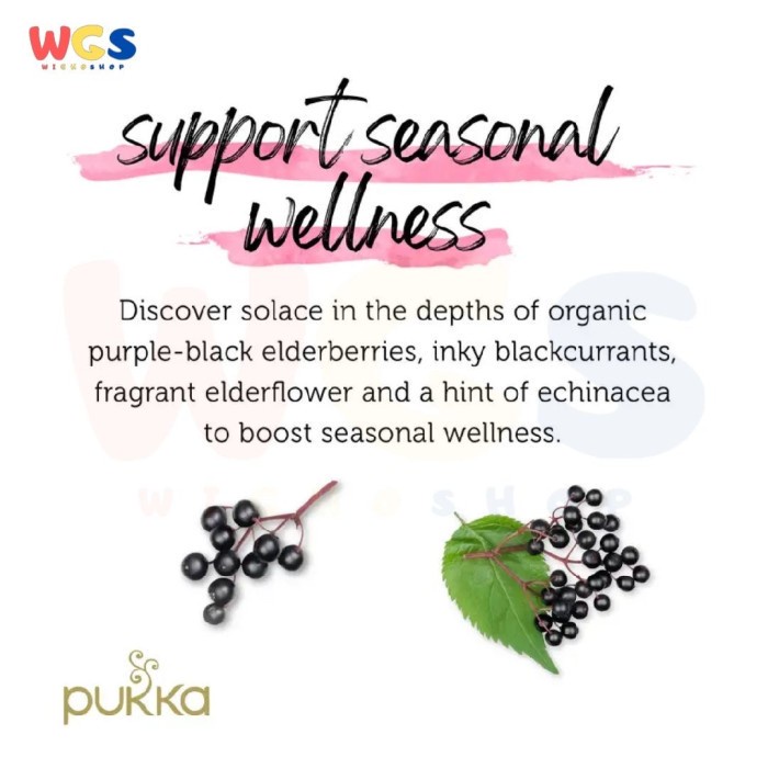 Pukka Tea Elderberry &amp; Echinacea Organic Embrace Tingling Fruity 20s x 2g