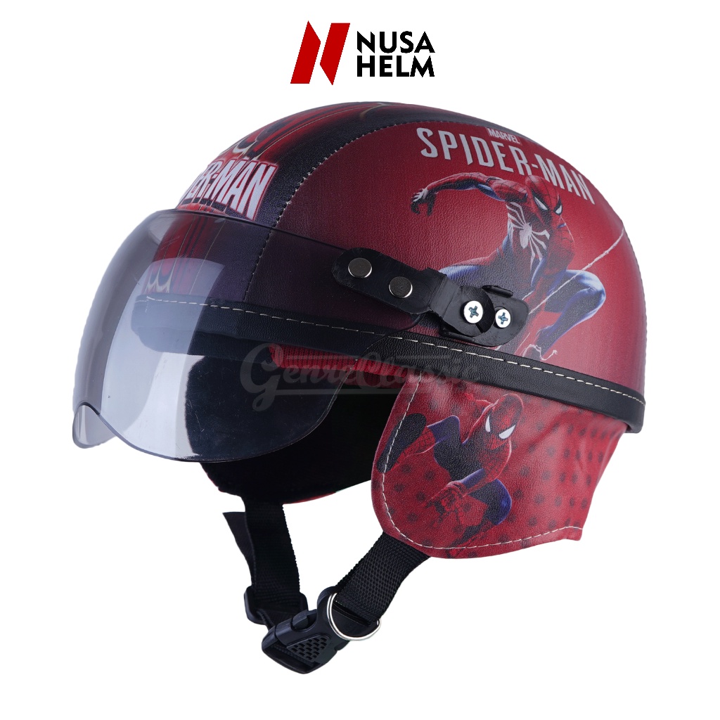 Helm Anak Retro Spiderman 1 2 3 4 5 Tahun Laki Laki Perempuan Ringan Motif Lucu Cewek Cowok Keren