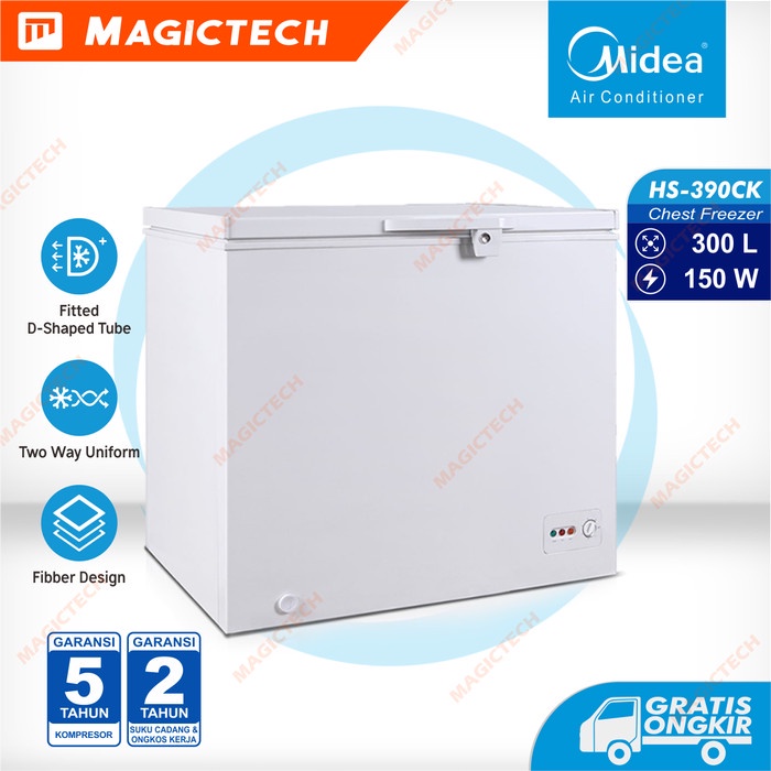 CHEST FREEZER MIDEA HS-390CK / HS390CK FREEZER BOX 300L