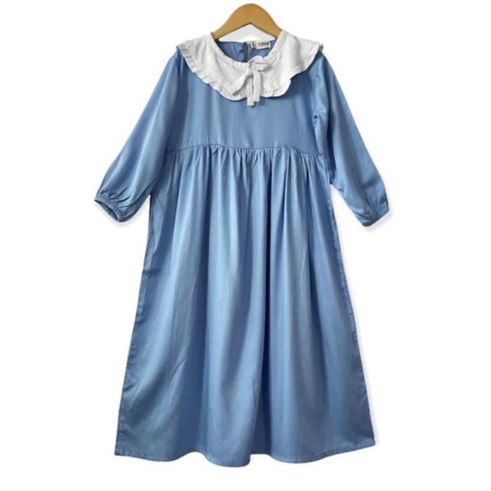 GAMIS ANAK ALIFA BAHAN RAYON TWILL SIZE 2,4,6,8,10 TAHUN - 2T, Biru