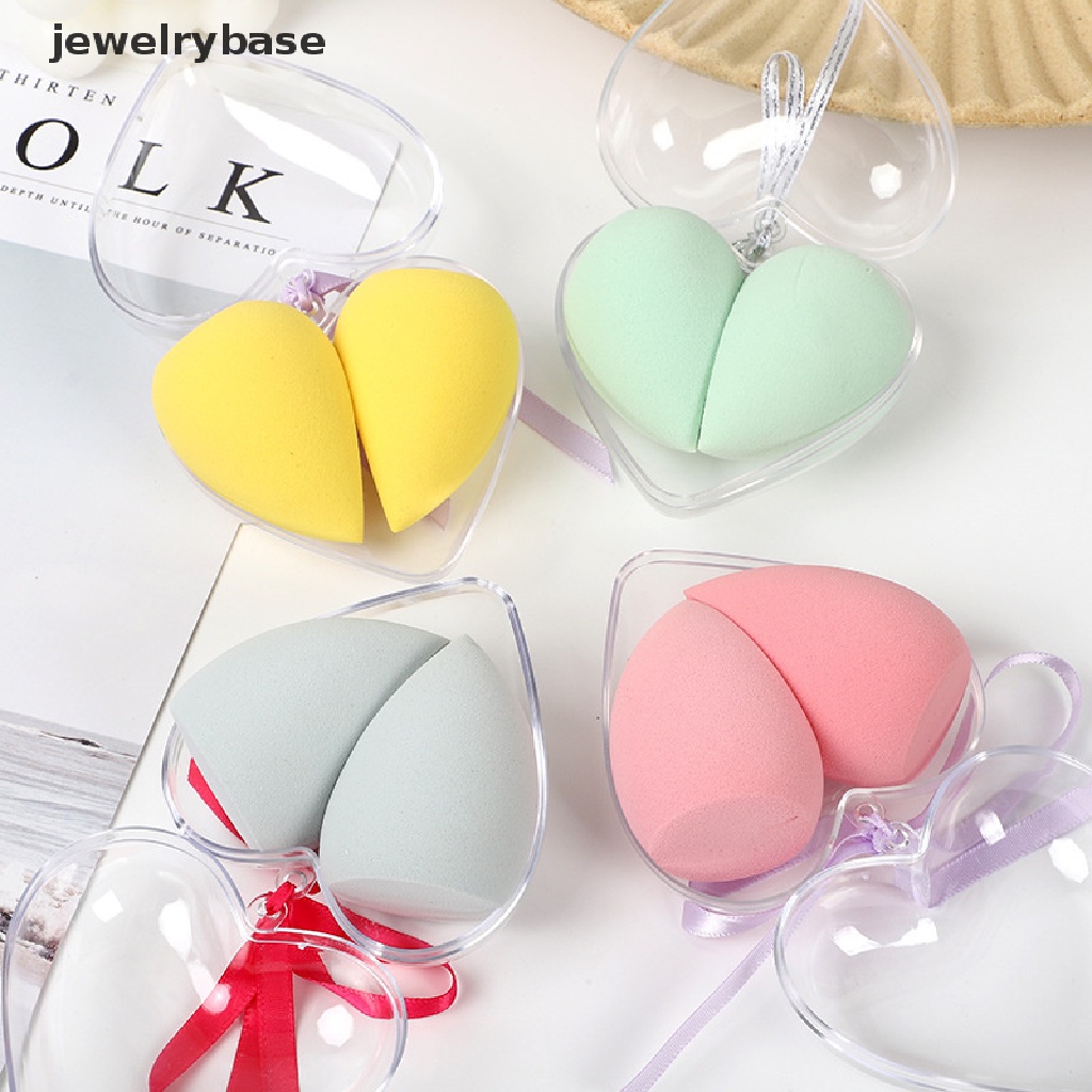 [jewelrybase] 2pcs/set Spons Makeup Alat Kecantikan Set Telur Kecantikan Aksesoris Kecantikan Butik