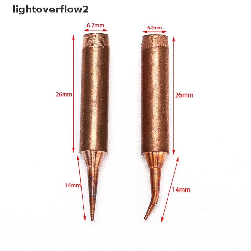 [lightoverflow2] 900m-t-i/is Bebas Oksigen Tembaga soldering iron tips solder station tools tips Besi [ID]