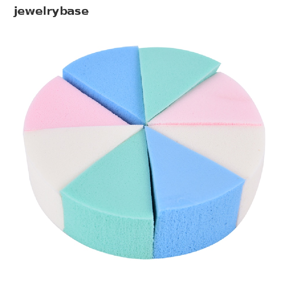 [jewelrybase] 8pcs Segitiga Berbentuk Lembut Ajaib Pembersih Wajah Kosmetik Puff Cuci Muka Makeup Butik