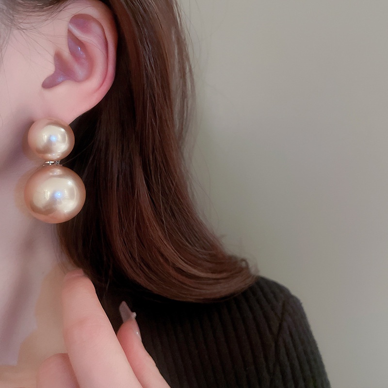 Anting Mutiara Fashion Baroque French Vintage Stud Earrings Kepribadian Temperamen Anting Wanita